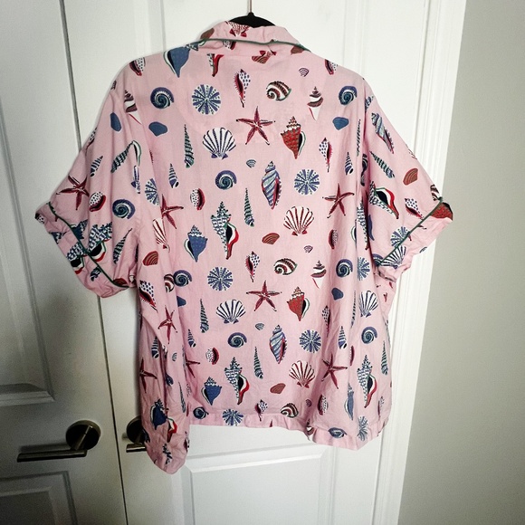 Printfresh Pajama Set PJ Shorts and Top Pink Beachcomber Shell Print Size 3XL - Picture 7 of 10